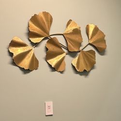 Wall Decor Metal Foil Ginkgo Leaf