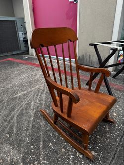 Vintage Nichols and Stone Windsor Rocking Chair.