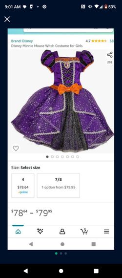 Minnie Mouse Witch Costume And Broom 