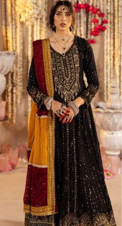 Chiffon Embroidered Dress