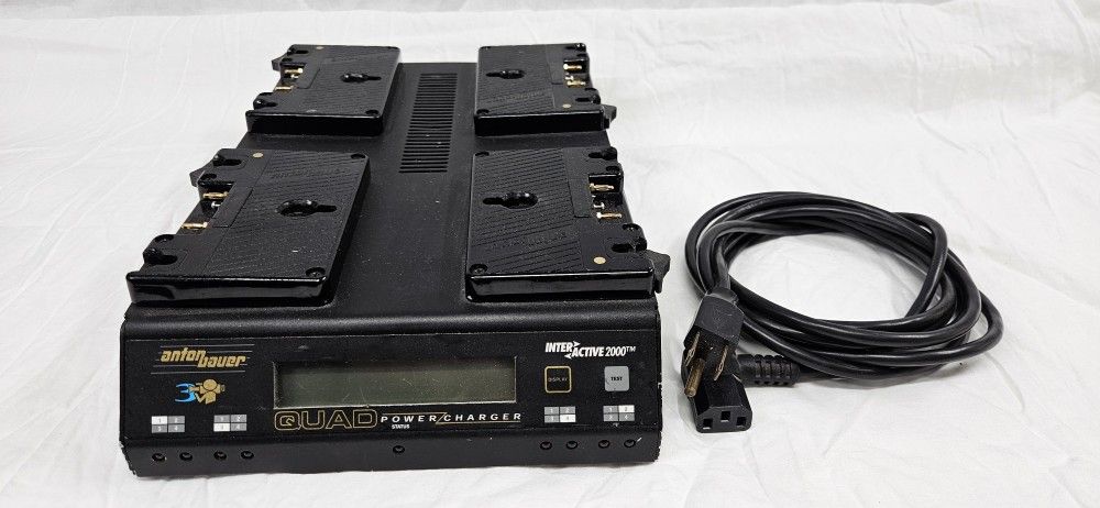 Anton Bauer Quad 2702 4-Position Power Charger With Pwr Cable