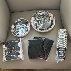 Party paper goods Happy 50th Birthday