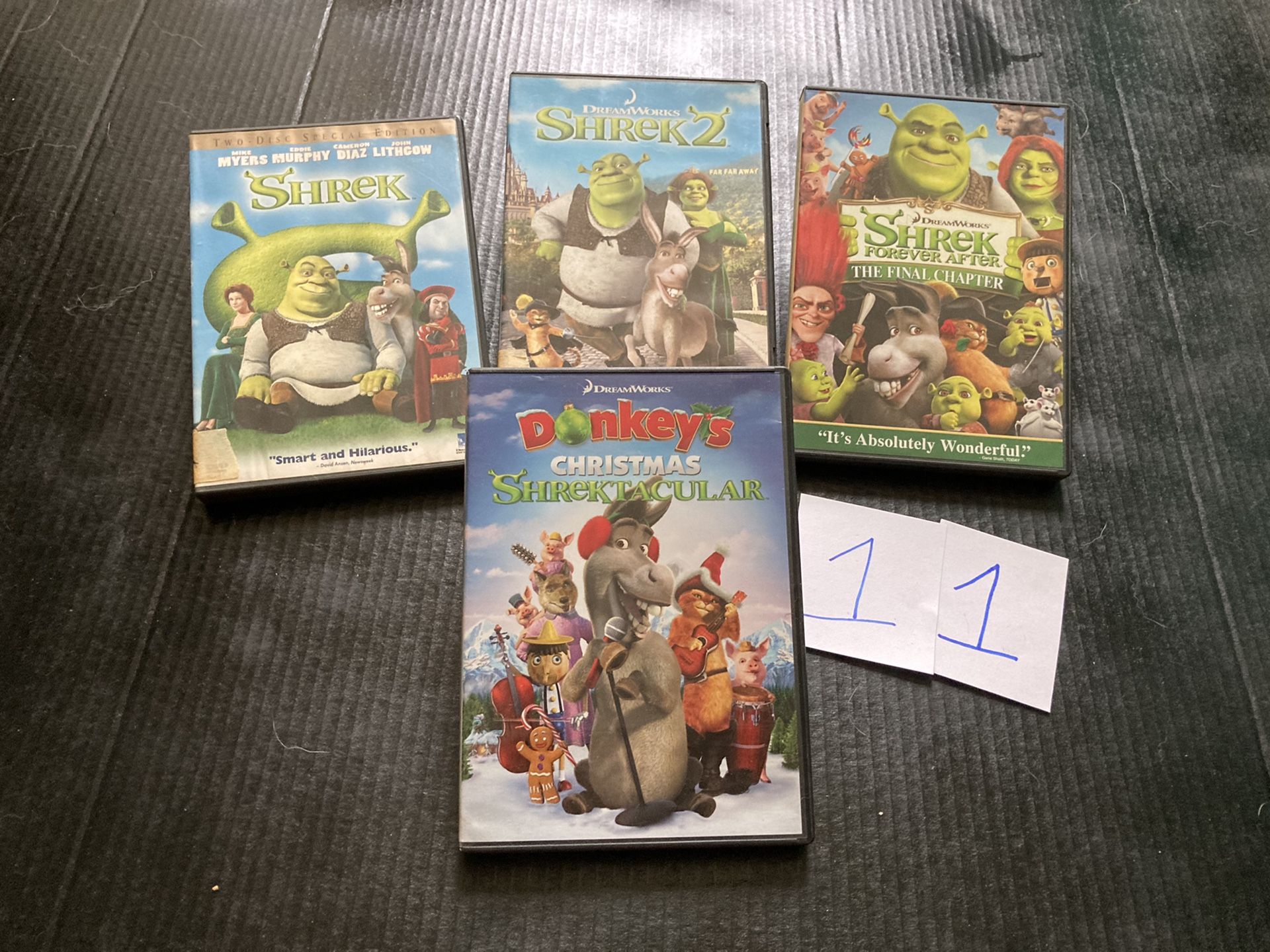 All 4 Shrek movies on DVD