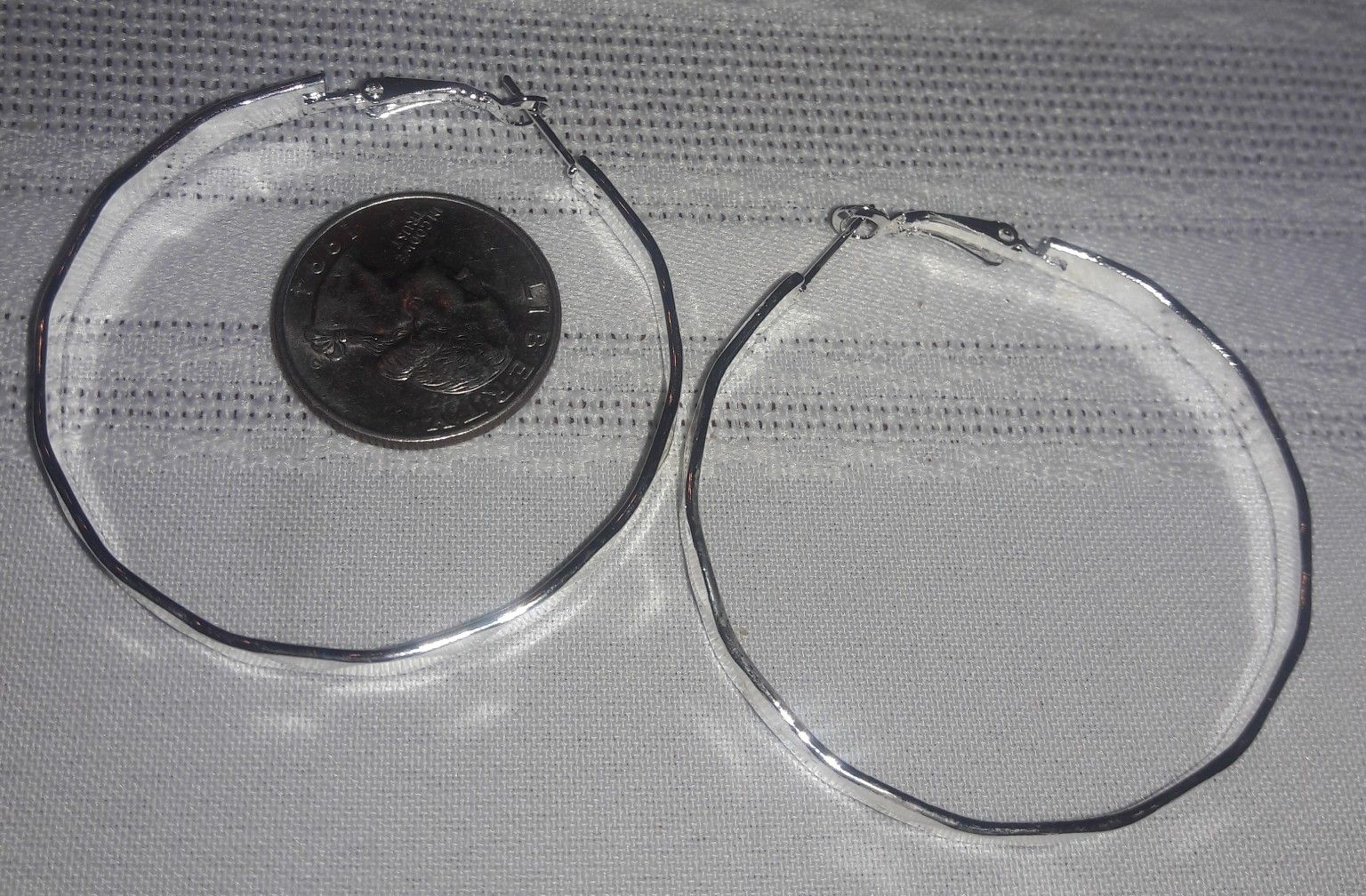 Sterling silver big hoop earings