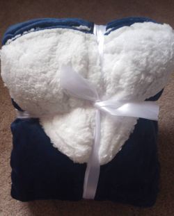 Blue & White Throw