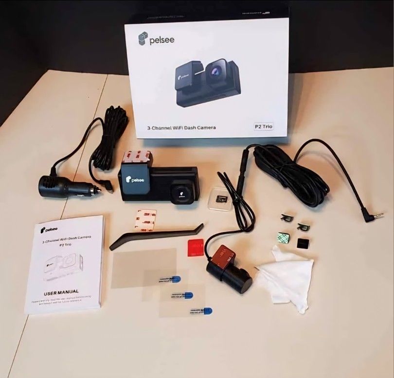 NEW 3 Chanel Dashcam, Front, Rear, and
cabin, 4K+1080, 64GB Memory Card, Night Vision.