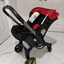 Donna Plus Car Seat + Stroller In  Flame Red Color 