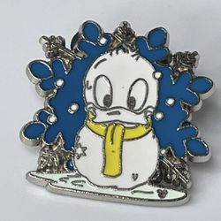 Disney Snowman Donald Duck Snowflake WDW Parks Pin Trading