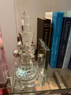 Crystal King Chess Bookend