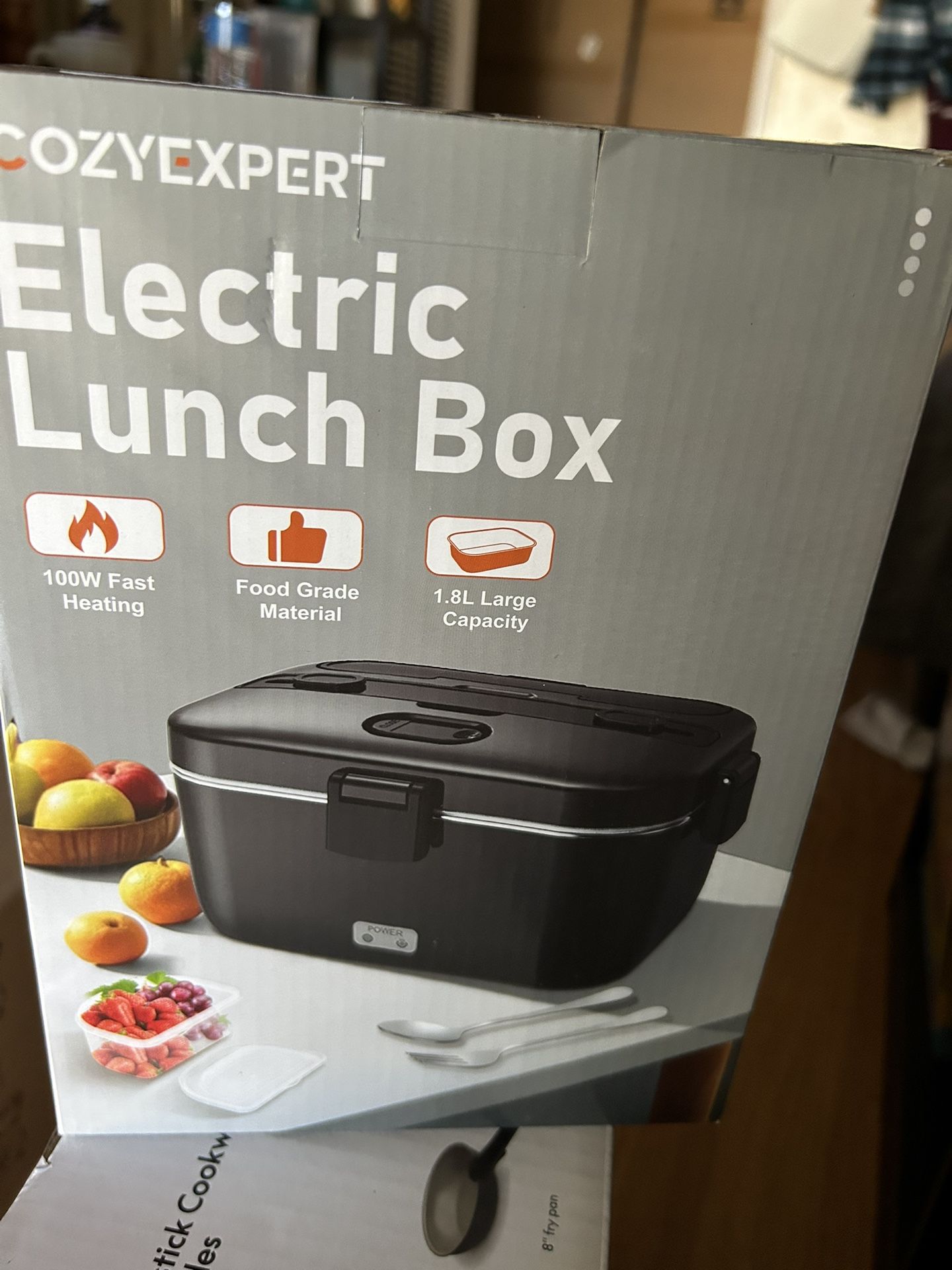 Electric-Lunch-Box-Heated-Food-Warmer 100W Heating Lunchbox for Adults 1.8L Portable Food Heater