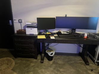 Pottery barn desk and filing cabinet