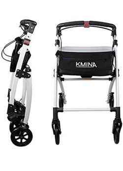 KMINA PRO - Lightweight Rollator Walker, Folding Rollators for Seniors with Balance Problems, Rollator Walkers for Seniors Heavy Duty, 4 Wheel Walker, Thumbnail