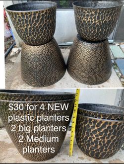 New Plastic Garden Pots
