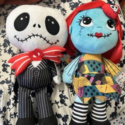 NWT Disney Valentines Day Nightmare Before Christmas 17 in Jack and Sally Plush