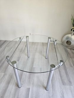 Glass dining table