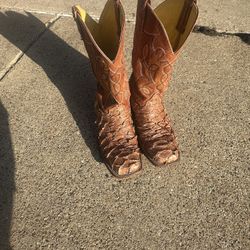 Authentic Pirarucu Cowboy Boots