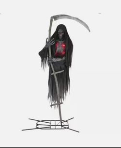 12 Ft. Grave & Bones Giant-Sized Color Changing Animated LED Levitating Reaper Home Depot