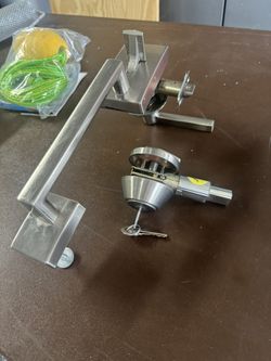 Front door handle and deadbolt