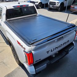 2007-2024 Toyota Tundra 6.5 ft Long Bed SyneticUSA Hard Aluminum Manual Retractable Tonneau Cover w/ T-slot Rail System 
