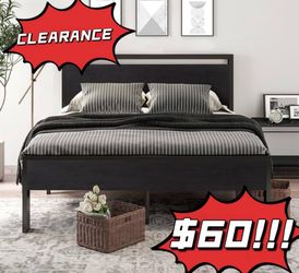CLEARANCE 14 Inch Full / Queen / King Size Metal Platform Bed Frame with Wooden