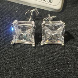 925 Silver Earring Size 3CT CZ 