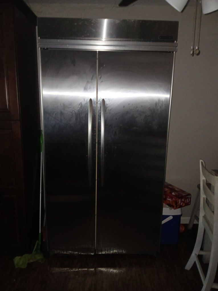 Monogram Kitchen Aid Stainless Refrigerator 