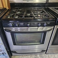 Kenmore 5 Burner 30" Wide Apartment Size Stainless Steel Gas Stove Range Estufa 