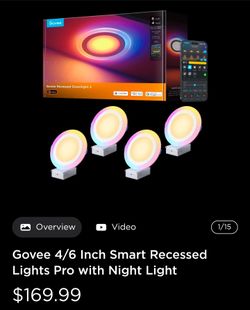 Govee  6 Inch Smart Recessed Lights Pro with Night Light