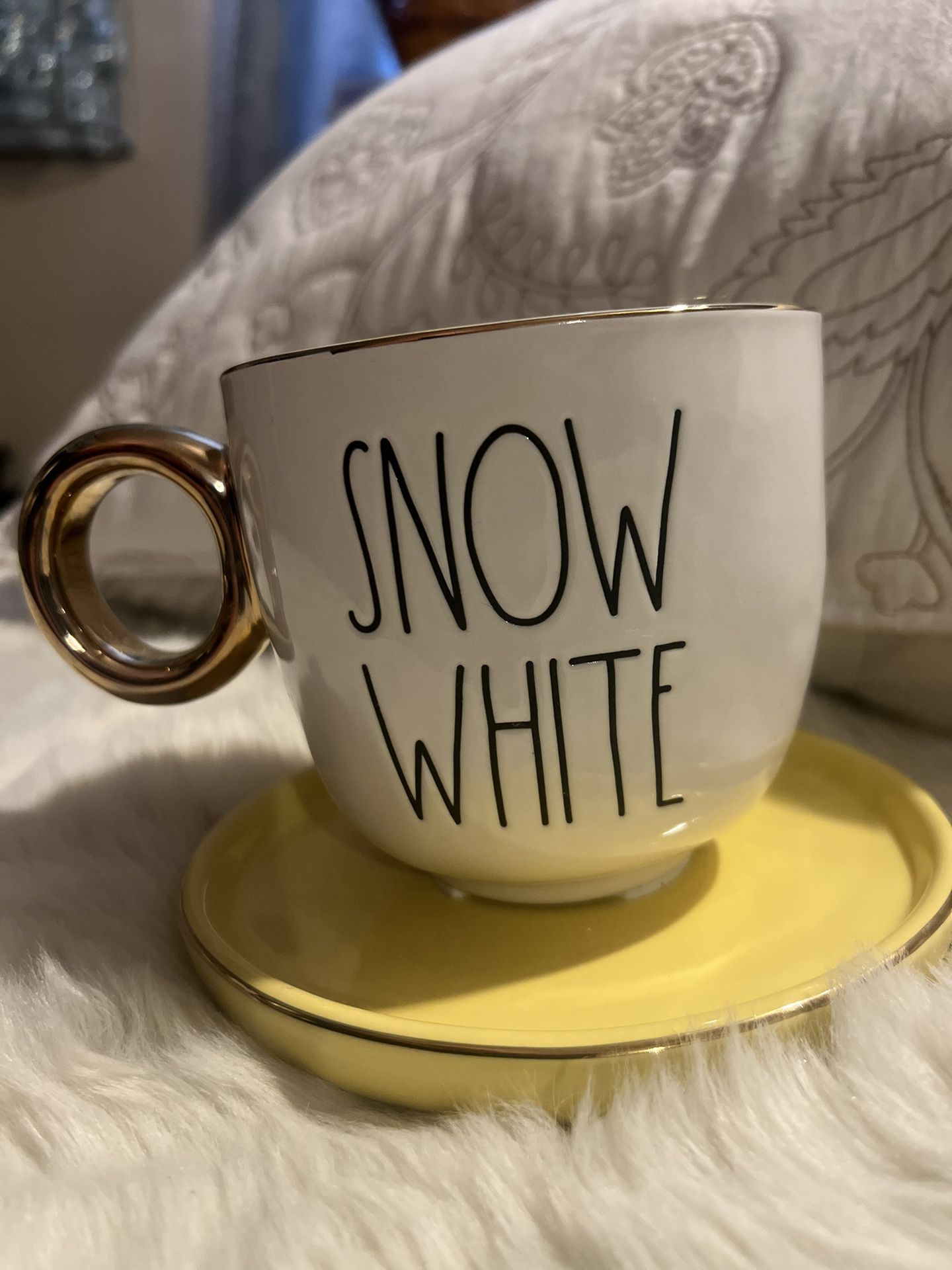 Snow White Cup and Saucer Rae Dunn