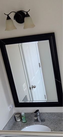 Large Framed Mirror - 28.5 X 38.5