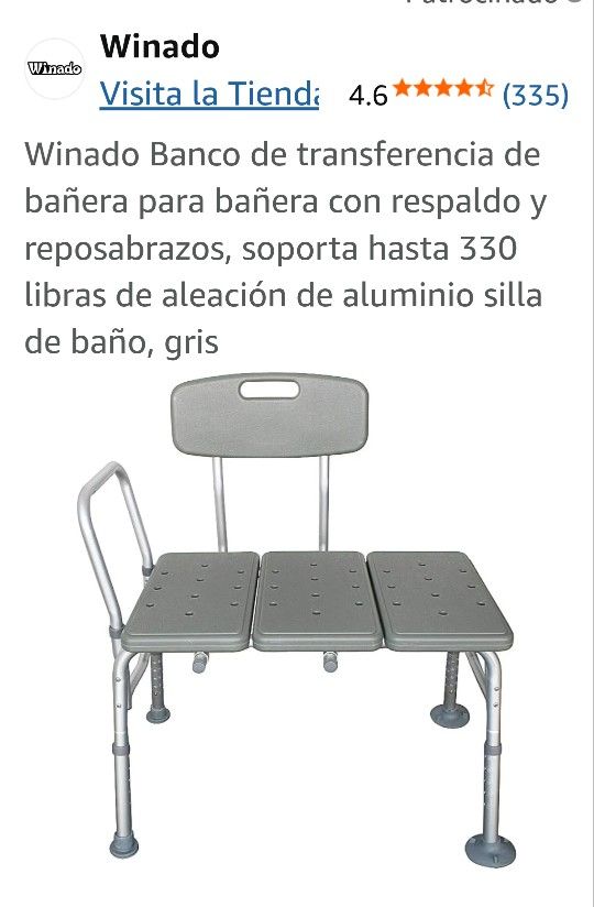 bath chair,(silla para baño doble) new en su caja,mira mis otras ofertas
