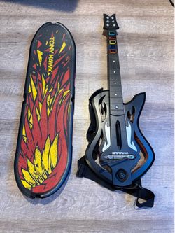 Guitar hero Guitar and Tony Hawk skate board Ps3