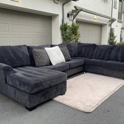 Huge Dark Grey Sectional Couch Sofa From Ashley Furniture In 