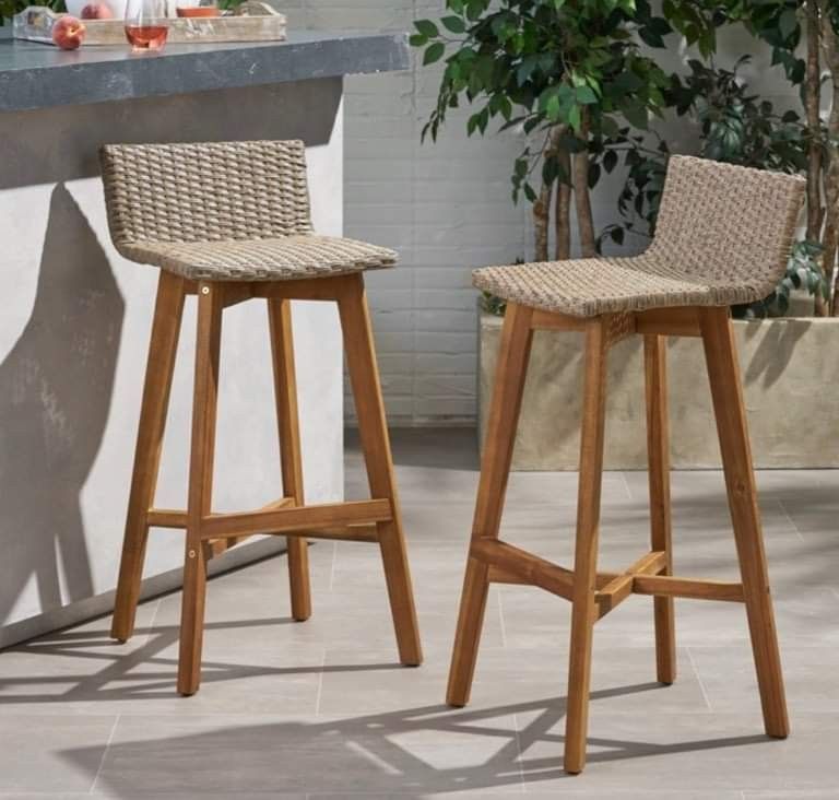 Set Of Barstools Outdoor 30in New