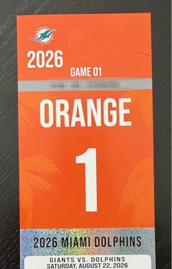 Dolphins Orange Parking Pass