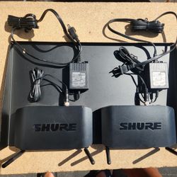 2 GLXD4 Receivers  Mounted on a Pro Audio Rack Shelf