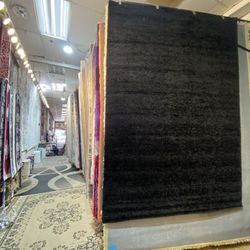 8x10 Area Rugs Carpet Rugs Shaggy Super Shaggy Solid Colors Black