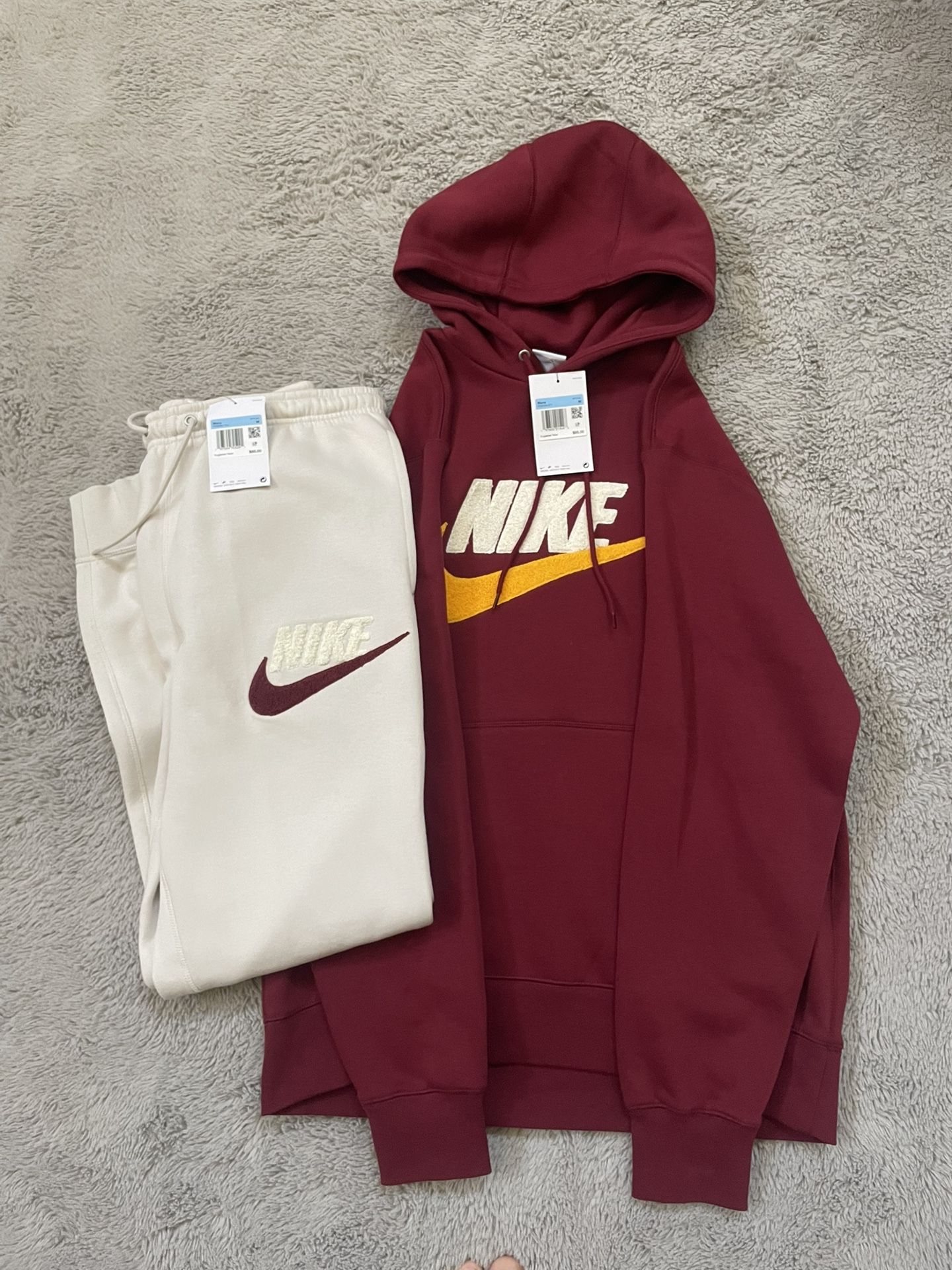 Nike Fleece Hoodie Set Red