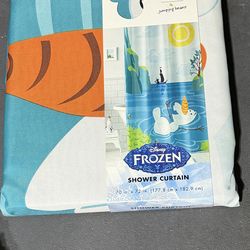 Frozen shower curtain