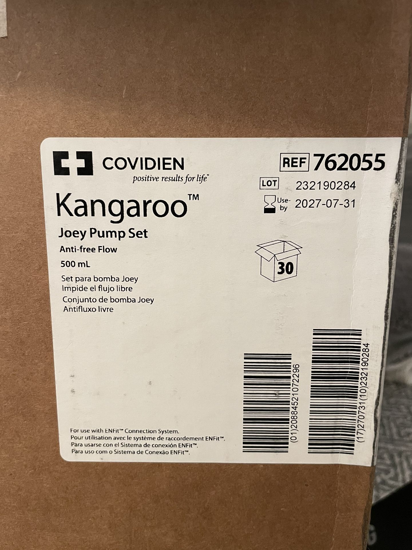 Kangaroo Joey Pump 500ml Bags (Case Of 30)