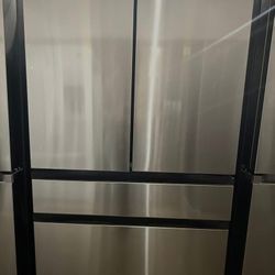 Samsung Bespoke 36 in. 29 cu. ft. Standard Depth 4-Door French Door Refrigerator with Sphere Ice.