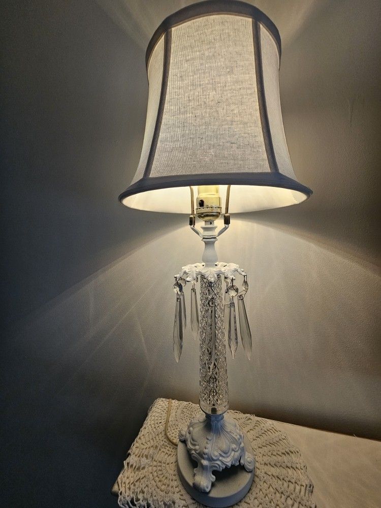 $35.00 - Antique ITALY Marble & Brass Lamp Turned Shabby Chic! Lowest Price Offer!