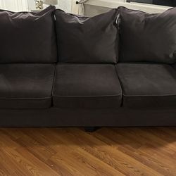 Matching Couch And Love Seat Dark Grey