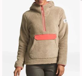 The North Face Women’s Campshire Pullover Hoodie Beige Coral BRAND NEW XL