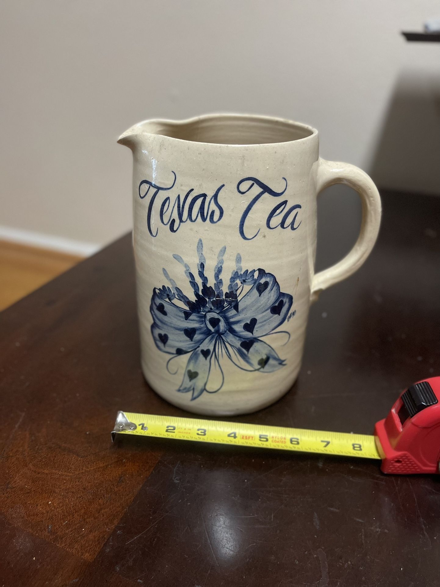 Vintage Texas Tea Pitcher Glassware Serving Antique China