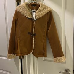 Catherine Malandrino Faux Fur/Leather coat