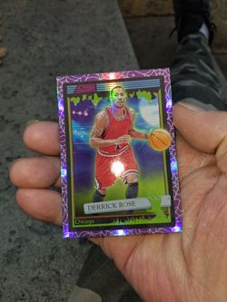 2026 Panini Score-A-Treat Derrick Rose #56 Chicago Bulls Halloween Spiderweb Border Edition card. Near Mint/Mint Condition