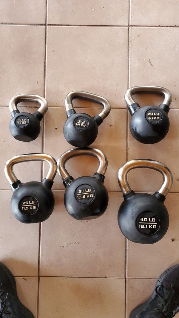 Kettlebell set kettlebells Gym Weights Hammer Strength for Sale in San