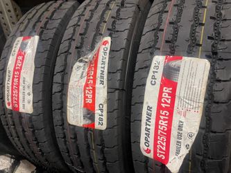 ST 225/75/15 Set de Llantas para Traila 12 ply