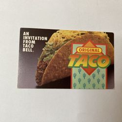 Vintage Taco Bell promotional card 1990